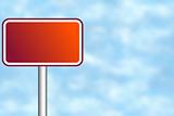 Blank road sign