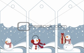 Winter banners or tags