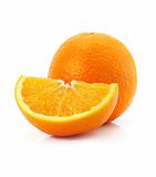 citrus orange fruit isolated on white