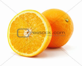 citrus orange fruit isolated on white