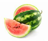  ripe fruit of water-melon with lobule is isolated