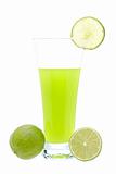 Lime juice with a slice