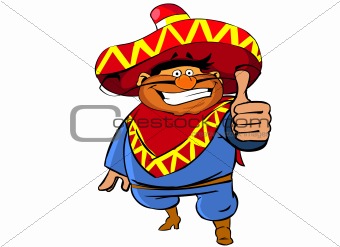 Cartoon Mexican Man