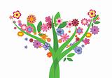 Tree with flowers - Vector image