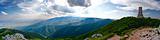 Panorama from Shipka peak to the Rose Valey, Bulgaria