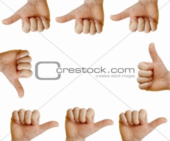 Hands showing each other