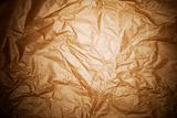 Brown crisped wrapping paped background