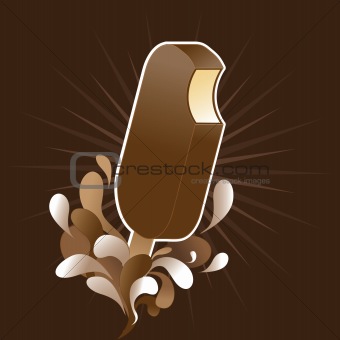 Ice-cream Bar with chocolate glaze