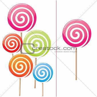 Delicious lollipop collection