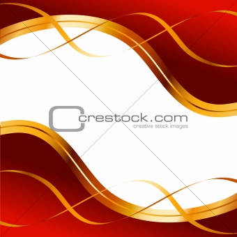 Background with gold ribbons