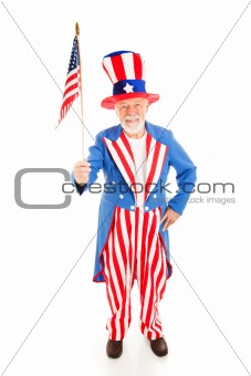 Uncle Sam with American Flag