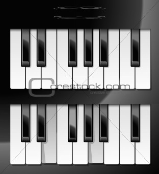 Vector illustration of piano keys 