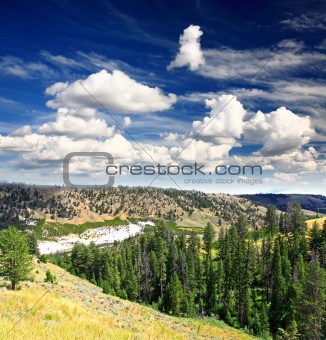 The scenery of Yellowstone National Park