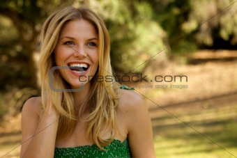 Beautiful Blond with Toothy Smile