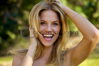 Beautiful Blond with Toothy Smile