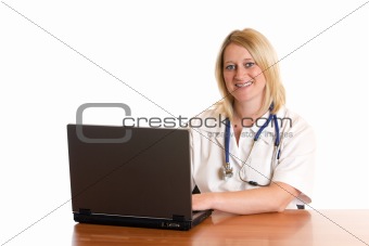 Doctor at desk
