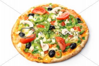 pizza / white background