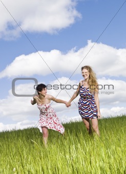 Women on a field