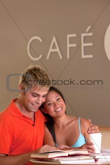 Students taking coffee break
