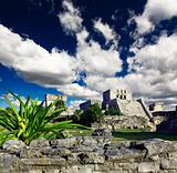 Tulum ruins in the Maya World near Cancun