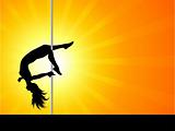 Acrobatic pole dancer