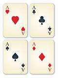 vector version of old vintage aces cards