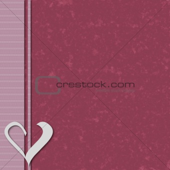 Pink heart background with splatter texture and pattern border