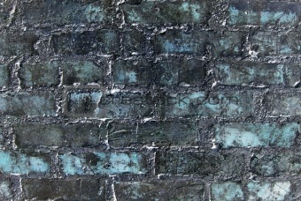 Abstract old blue grunge wall. Textured background.