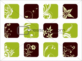 beautiful flourish pattern icons