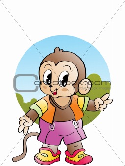 illustration comic characters monkey