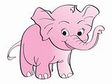 vector pink elephant