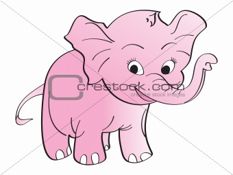 vector pink elephant