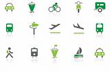 Transportation and Vehicle icons green