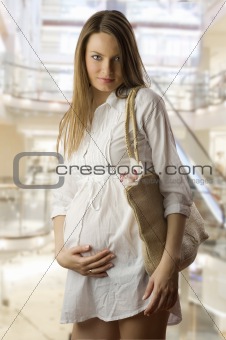 pregnant with bag