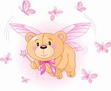 Flying Pink Teddy Bear
