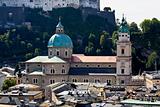 The aerial view of Salzburg City, Austria 