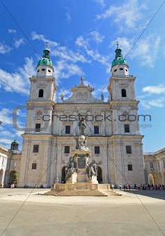 The Dome Cathedral in City Center of Salzburg