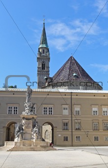 The Dome Cathedral in City Center of Salzburg