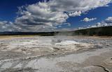 The scenery of Lower Geyser Basin in Yellowstone