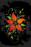 Grunge floral background