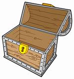 Open empty treasure chest