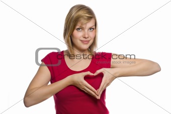 form of heart shaped by hands