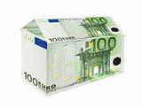 100 Euro banknotes House