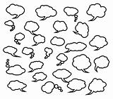 Set of Comic Clouds