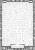 Hi-tech abstract circuit board blank frame
