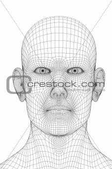 Wired Human Face
