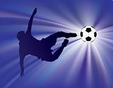 blue starburst soccer kick