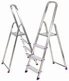 two aluminium ladders