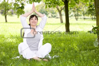 woman on grass