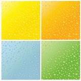 Set of four seamless water dew drops texture